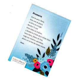 Ave Maria Hail Mary Prayer Bilingual Spanish English Holy Card