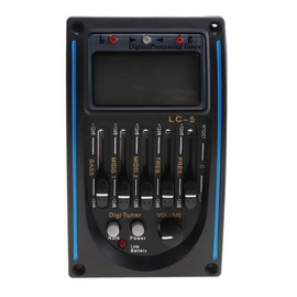 5 Band Guitar Pickup Tuner Set, Digital EQ Equalizer Piezo Pickup Musical Instrument Accessories for Acoustic Guitar