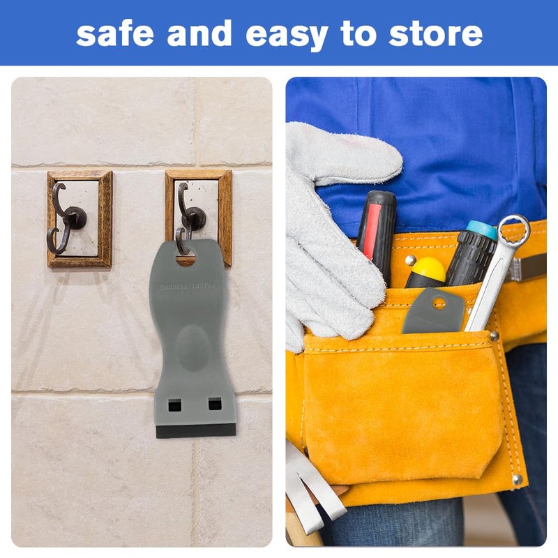Flintronic 2PCS Plastic Scraper with 30PCS Plastic Blades, Window Scrapers