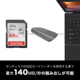 SanDisk SDSDUNB-064G-GH3NN 64GB SDXC Class 10 UHS-I Readable Up to 140MB/sUltra SDSDUNB-064G-GH3NN