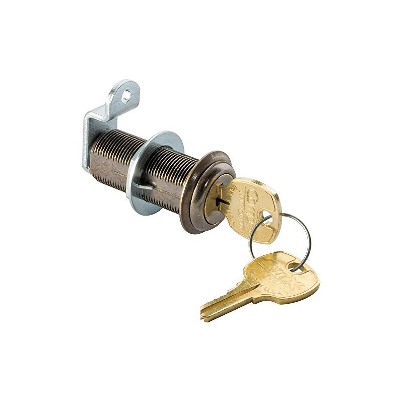 1-3/4" Long Cylinder Lock - Brass, keyed alike