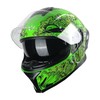 1Storm Motorcycle Full Face Helmet Dual Lens/Sun Visor Ghost Green