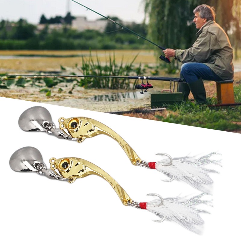 5pcs Metal VIB Fishing Lure Professional Rotating Sequins Lure Bait