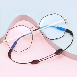 YOOUMI 6 Pcs Sports Glasses Strap, Glasses Lanyard, Unisex Eyewear String, Sports Anti Slip Eyewear Straps, Sunglasses Holder Strap, Adjustable Anti Slip Lanyards, Black (Black)