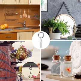 Pack of 25 Eye Bolts M4 Eye Bolts Stainless Steel 304 Screw Eyelets Small Eye Bolt Eye Hooks with Thread Eye Bolt Eyelets Screw Hooks 50 mm