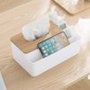 Multifunction Tissue Box Rectangular Facial Tissue Holder Dispenser for Dining