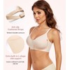 Lemorosy Women's Comfort Front Closure Back Support Wireless Seamless Everyday