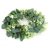 Home Hanging Artificial Plants Wreath Green Leaf Wreath Decoration for