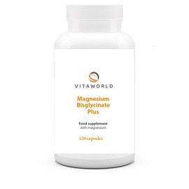 Pack of 3 Vita world Magnesium bisglycinate Plus l 3 x 120 Capsules l 333 mg Pure Magnesium per dose l Vegan l high bioavailability