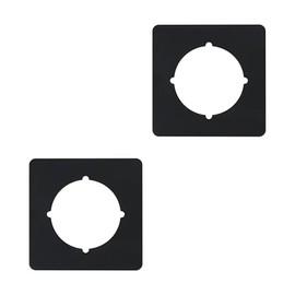 GQNDGN Scar Plate/Door Handle Fixing Cover Filler Repair Backplate Door Knob Backing Plate Fits Under Existing Lockset to Cover Up The Damaged Door (D-Black)