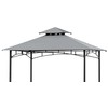 SCOCANOPY Upgraded Ripstop Fabric Replacement Canopy Grill BBQ Gazebo Roof