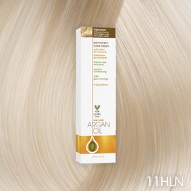 One N' Only Permanent Hair Color - Permanent Hair Dye Made with Argan Oil - Delivers Rich, Accurate Tones with Gray Coverage - Improves Moisture & Elasticity - 11HLN Hi-Lift Neutral Blonde (3 oz)
