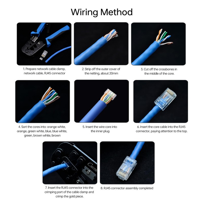Cat6 Connector RJ45 Connectors 100pcs UTP 8P8C RJ45 2 Pieces
