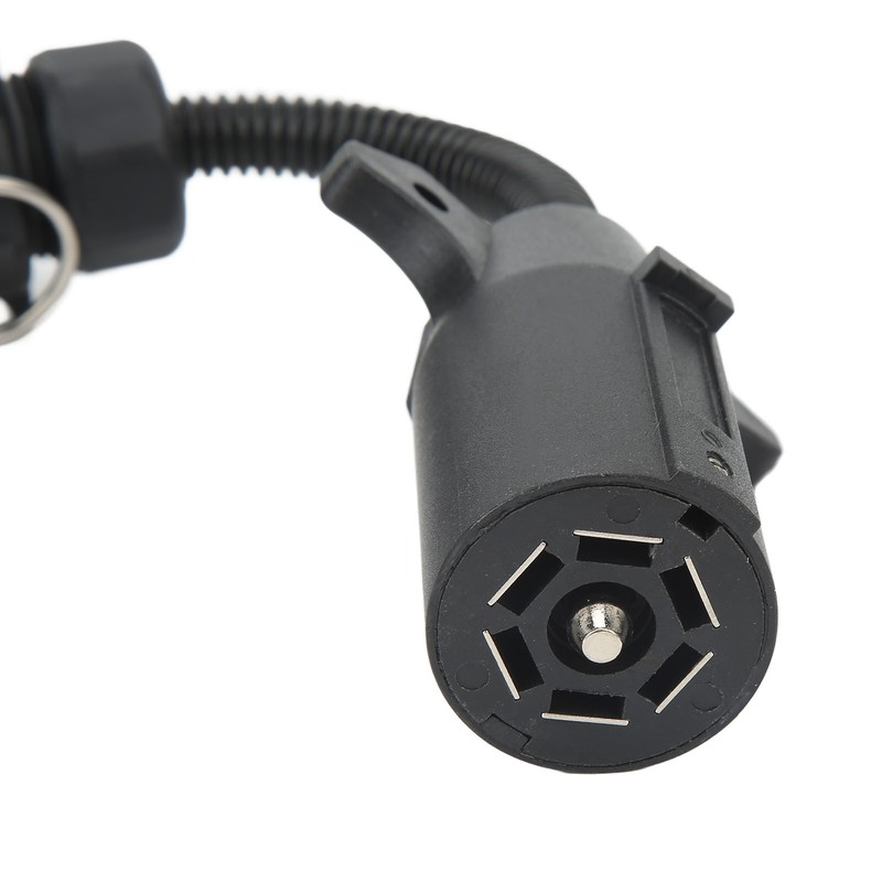 7 Way Round Trailer Plug Adapter Wire Connector RV Truck