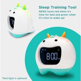 LittleHippo Nessi: Ready to Rise Children's Sleep Trainer, Night Light, Sound Machine and OK to Wake Alarm Clock for Kids