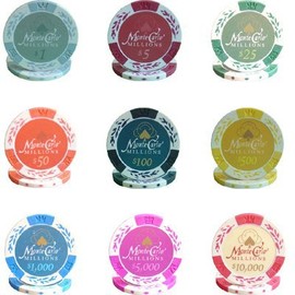 1000pcs 14g Monte Carlo Millions Poker Chips Bulk - Choose Denominations