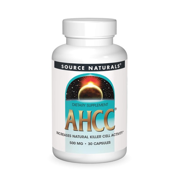 Source Naturals AHCC 500 mg Increases Natural Killer Cell Activity - 30 Capsules