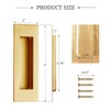 senharvest Pocket Door Pull and Edge Pull Set Brushed Gold,