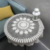 Hetao 100% Cotton Handmade Crochet Round Tablecloth Doilies Lace Table