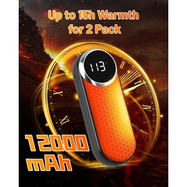 Rechargeable Hand Warmers 2 Pack - Magnetic AI Electric Hot Hands with LED Light, 3 Heat Settings Double Sided, Long Battery Life,Portable Electric Heater for Outdoor，Hunting Camping