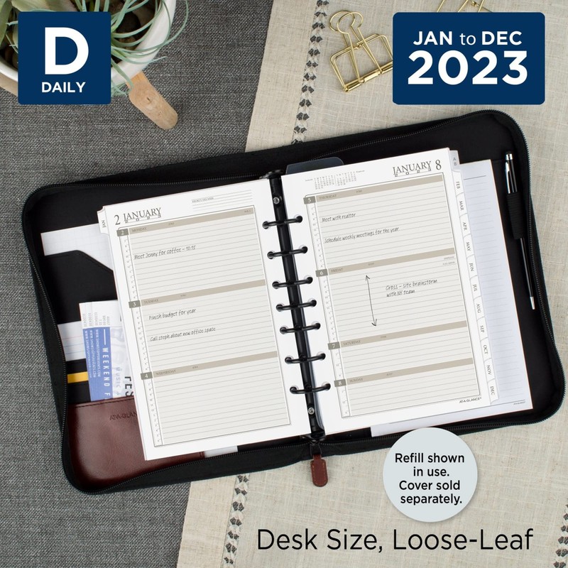 At-A-Glance 2023 Weekly & Monthly Planner Refill, Hourly, 91010 Day-Timer,