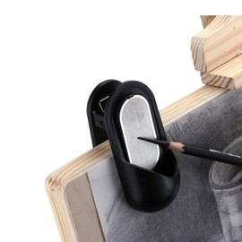 NUOMI One Pack Sketch Pencil Lead Grinder with Painting Clip Portable Pencil Pointer/Charcoal Nib Sharpener Reusable for Artist Students Drawing Supply, Black