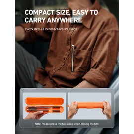 AstroAI AstroAI Pencil Tire Pressure Gauge 2 Pack (10-75PSI,120PSI ±2% Span), Valve Caps with Case, Stainless Steel Body, and Metal Made Nozzle 3 Measurements for Cars, Bikes, Vehicles