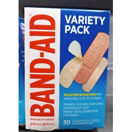 (3 Pack) Band Aid Brand Adhesive Bandages - Variety Pack - 30 Ct. Assorted Sizes