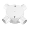 sourcing map 2Pcs PVC Conduit Box Junction Box 4 Way