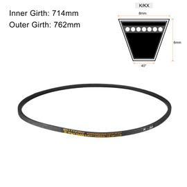 sourcing map K-30 V-Belt Machine Gear Rubber, Black Replacement Drive Belt
