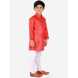 Pro-Ethic Style Developer Boy's Indian Kurta For Boys | Kids Ethnic Wear | Pack Of 1, Red, 11-12 Years