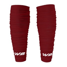 We Ball Sports Football Leg Sleeves Calf Compression for Men, Athletic Shin Splint Support - One Pair (Maroon)