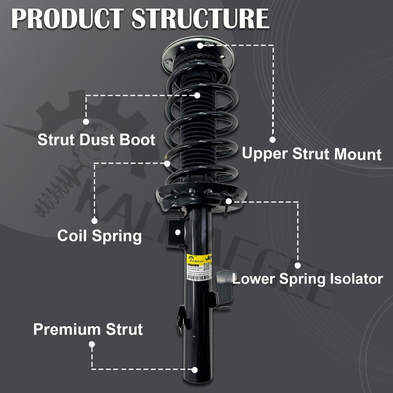 Kalmaegee Front Right Shock Strut Assembly for Land Rover LR2