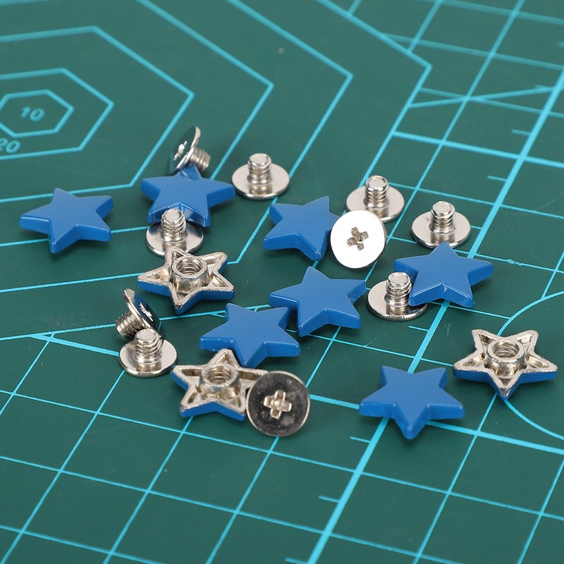 50 Sets Star Shape Rivet Screw Anti‑Rust Clothes Decoration Accessories