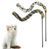 Dongnesi 2 Pcs Cat Toy Wand, Interactive Cat Wand Toy,