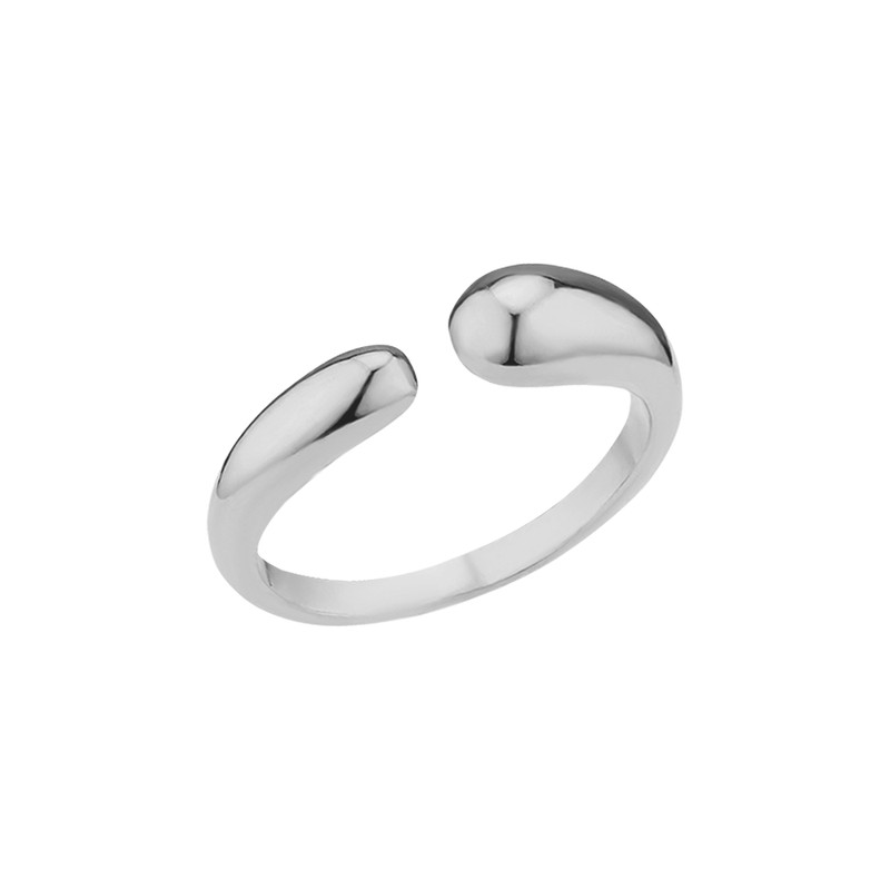 Gold&Dear 14KGP bold water drop open ring size / 골드앤디어