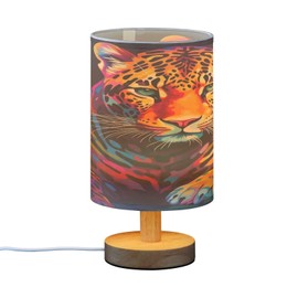 Qilmy Colored Tiger Bedside Touch Lamp,Small Table lamp for Bedroom with USB Charging Ports, Nightstand Lamps for Living Room Office Reading Desk Home Dorm379, E08D23010