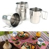 Stainless Steel Camping Mugs, 4pcs Camping Coffee Cup with Foldable