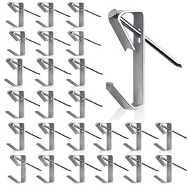 MINGZE 25 Pack Picture Hanger Hooks with Nails, Supports up to 30 lbs, Silver
