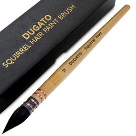 Professional Watercolor Paint Brushes, Round Squirrel Hair Paint Brush Set for Art Painting, Gouache, Fine Detailing, Acrylic, Gouache, Oil (Size #12)