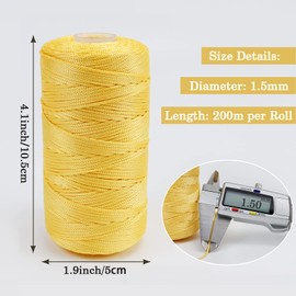 JeogYong Macrame Cord 1.5mm x 438 Yards, Nylon Macrame Yarn for Crochet and Knitting, Colored Macrame String Craft Rope for Wall Hangings, Dream Catchers, Jewelry Making, DIY Craft Projects