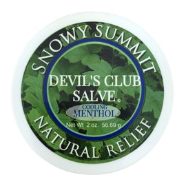 Snowy Summit Menthol Devil's Club Salve - All-Natural Salve Ointment - Herbal Salve for Muscles, Joints & Dry Skin - Handmade Alaska Devil's Club Muscle Rub with Cooling Menthol Aroma - 2 oz.