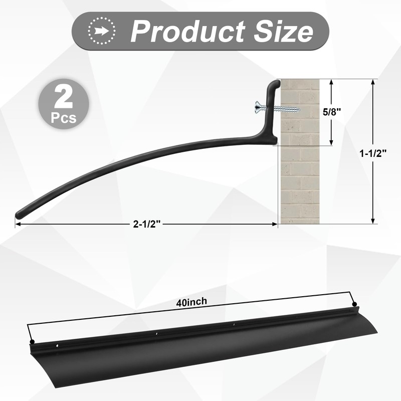 40 Inch Door Rain Drip Guard, Aluminum Rain Top Drip