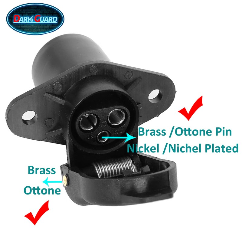 DARKGUARD Tractor 3-Pin Plug and 3-Pin Socket 12 V Tractor,