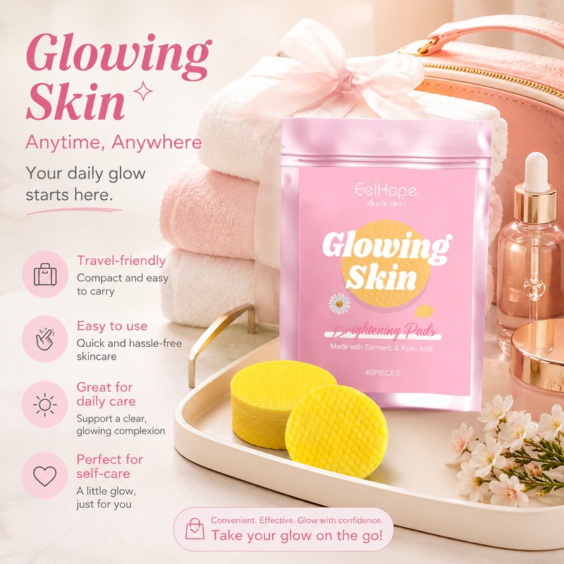 Turmeric Kojic Acid Cleansing Pads for Face – Exfoliating Toner