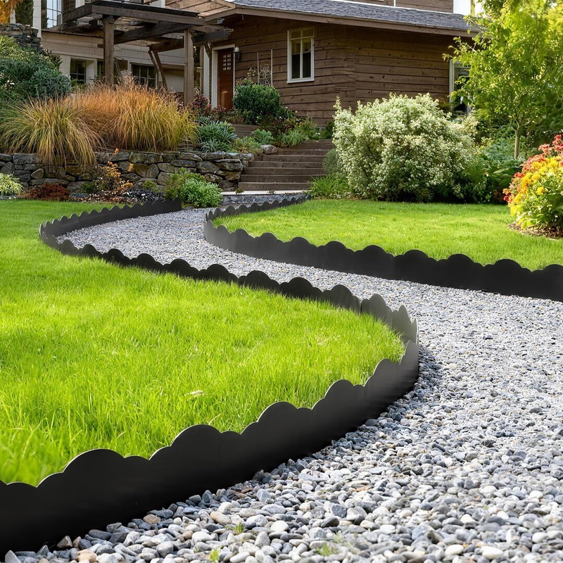 50 FT Landscape Edging Border with 75 Spikes, 2.8 Inch