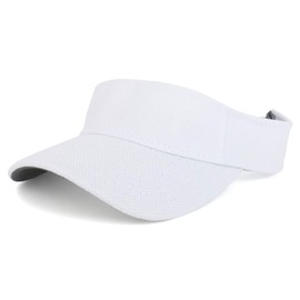Armycrew UPF 50+ Pique Breathable Performance Golf Sun Visor Cap - White