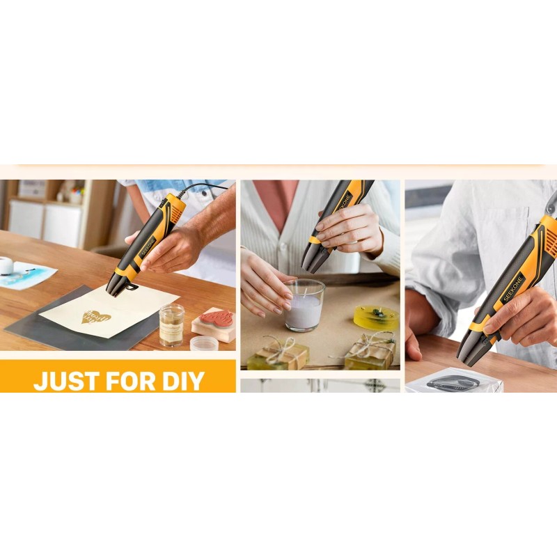 SEEKONE Mini Heat Gun, 350W 2-Temp Settings 500℉ & 842℉