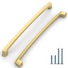KNOKLOCK 10 Pack 9 Inch(228mm) Kitchen Cabinet Handles Brushed Gold