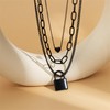 Gothic Black Layered Necklace,Chunky Black Necklaces Multilayer Moon Star Heart